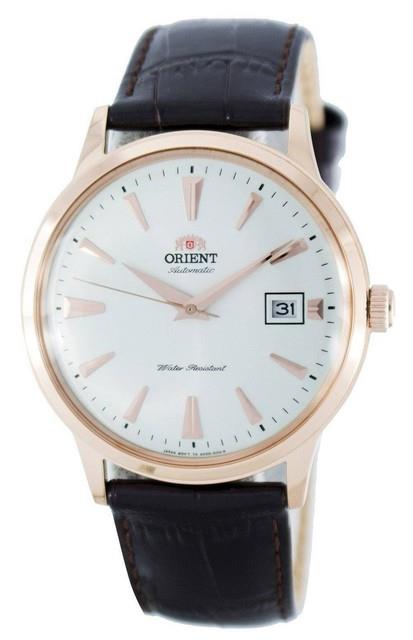 Montre Orient Bambino Blanc Automatique Habill&eacute; Bracelet Cuir Fac00002w0 Homme