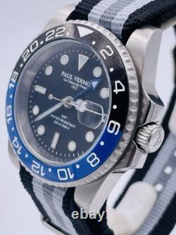 Montre Paul Vermot GMT Automatique Céramique PV2116BLKTE/540 Très Remisée Neuve
