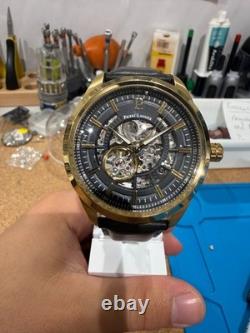 Montre Pierre Lannier Automatique Réf 326C033 Cadran Noir Bracelet Cuir Neuf