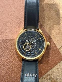 Montre Pierre Lannier Automatique Réf 326C033 Cadran Noir Bracelet Cuir Neuf