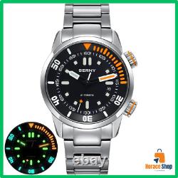 Montre Plongée Homme BERNY Automatique 20ATM Saphir Lumineuse Sport Mécanique Montre Plongée Homme BERNY Automatique 20ATM Saphir Lumineuse Sport Mécanique