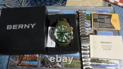 Montre Plongée Homme BERNY Automatique 20ATM Saphir Lumineuse Sport Mécanique