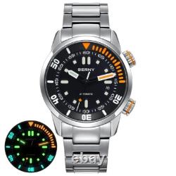 Montre Plongée Homme BERNY Automatique 20ATM Saphir Lumineuse Sport Mécanique Montre Plongée Homme BERNY Automatique 20ATM Saphir Lumineuse Sport Mécanique