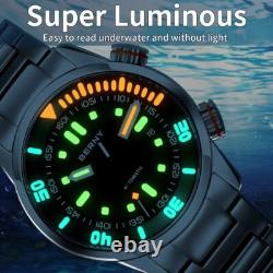 Montre Plongée Homme BERNY Automatique 20ATM Saphir Lumineuse Sport Mécanique Montre Plongée Homme BERNY Automatique 20ATM Saphir Lumineuse Sport Mécanique