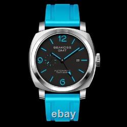 Montre Plongée Homme SEAKOSS GMT Automatique 10ATM Saphir Lumineuse Montre Plongée Homme SEAKOSS GMT Automatique 10ATM Saphir Lumineuse