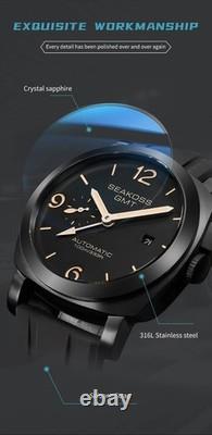 Montre Plongée Homme SEAKOSS GMT Automatique 10ATM Saphir Lumineuse Montre Plongée Homme SEAKOSS GMT Automatique 10ATM Saphir Lumineuse