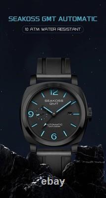 Montre Plongée Homme SEAKOSS GMT Automatique 10ATM Saphir Lumineuse Montre Plongée Homme SEAKOSS GMT Automatique 10ATM Saphir Lumineuse