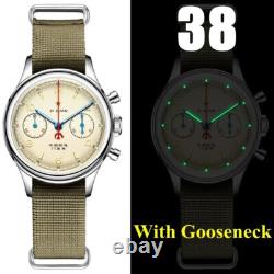 Montre RED STAR 1963 Pilote 38/40mm Chronographe Mécanique ST1901 Saphir Montre RED STAR 1963 Pilote 38/40mm Chronographe Mécanique ST1901 Saphir