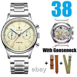 Montre RED STAR 1963 Pilote 38/40mm Chronographe Mécanique ST1901 Saphir