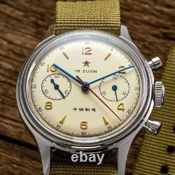 Montre RED STAR 1963 Pilote 38/40mm Chronographe Mécanique ST1901 Saphir