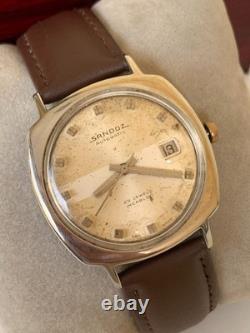Montre Sandoz Vintage Années 1970 Automatique Date Homme Homme 37mm 25