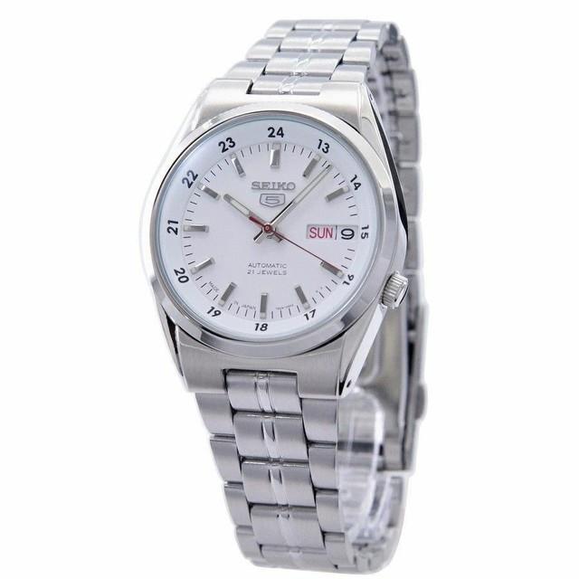 Montre Seiko 5 Automatique 21 Jewels Blanc Cadran Snk559j1 Pour Des Hommes