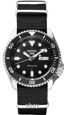 Montre Seiko Homme 5 Sport Automatique Srpd89 Cadran Noir Garantie Prix D