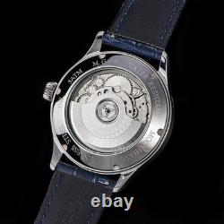 Montre Sugess Moonphase Homme 40mm Automatique ST2528 Acier Cadran Grès Bleu