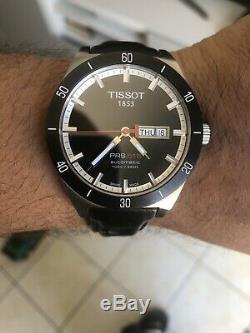 Montre TISSOT Homme Automatique PRS516 bracelet cuir À Boucle Déployante