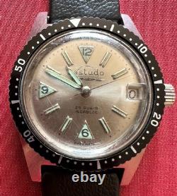 Montre Testudo Supermatic Diver Vintage Années 60 Eta 2472 Automatique