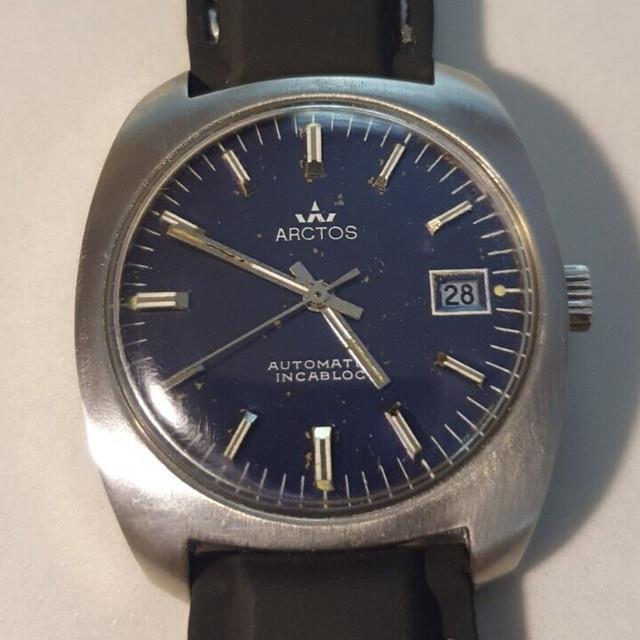 Montre Vintage Homme Arctos Automatique Allemand Durowe Int 7522 Tout Acier