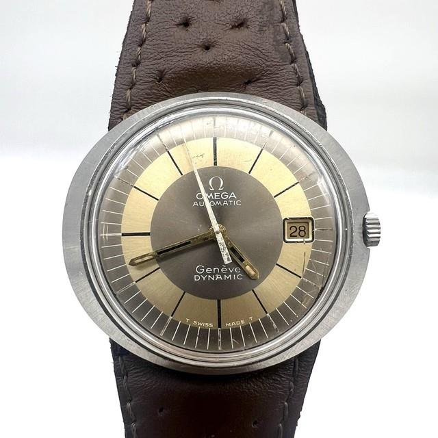 Montre Vintage Omega Gen&egrave;ve Dynamique Automatique Homme 41mm Vintage Marron Ufo