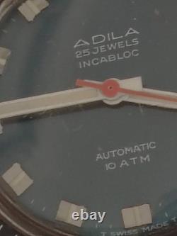 Montre Watch Adila 25 Rubis Automatic Plongee 100m Made Swiss As 1902/03 Vintage