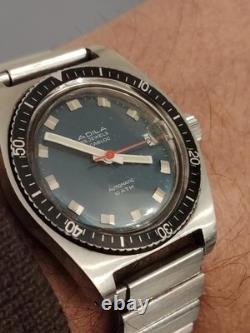 Montre Watch Adila 25 Rubis Automatic Plongee 100m Made Swiss As 1902/03 Vintage