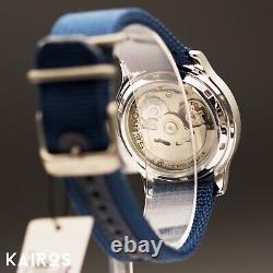 Montre à Bracelet pour Homme Automatique Seiko 5 Plongée Tissu Vintage Bleu