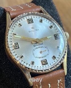 Montre ancienne ELECTRA antichoc plaqué or LIP année 60