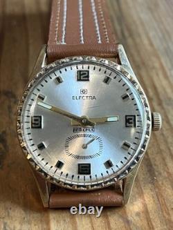 Montre ancienne ELECTRA antichoc plaqué or LIP année 60