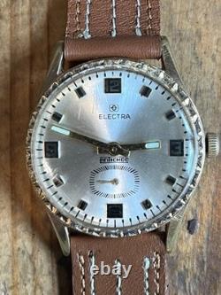 Montre ancienne ELECTRA antichoc plaqué or LIP année 60