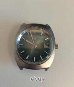 Montre ancienne LIP automatique CAL r573 blue dial French vintage watch