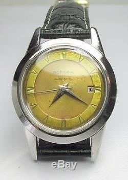 Montre ancienne RODANIA Montre Homme Automatique dateur Acier Vintage Watch 1950