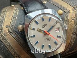 Montre ancienne automatique homme CAMIF chromée date ETA 2783 révisée garantie