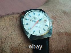 Montre ancienne automatique homme CAMIF chromée date ETA 2783 révisée garantie