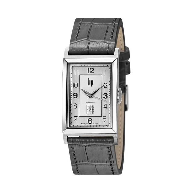 Montre Automatique Lip Churchill T26 671285, Bracelet En Cuir Gris, 26 X 46 Mm