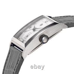Montre automatique Lip Churchill T26 671285, bracelet en cuir gris, 26 x 46 mm