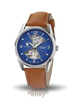Montre automatique Lip Himalaya 40 mm Sandglass 671575 pour homme, cadran bleu