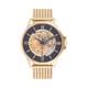 Montre Automatique Montignac Mow407 Gold En Acier Inoxydable, Cadran Noir, 42 Mm