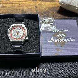 Montre automatique ORIENT CAL48743 rouge argent élégante pour homme