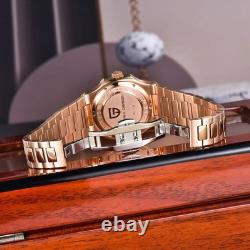 Montre automatique PAGANI DESIGN PD-1728 cadran noir bracelet doré luxe homme