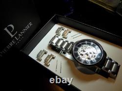 Montre automatique Pierre Lannier Paris acier boîte d'origine + maillons