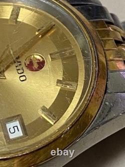 Montre automatique RADO cheval violet 35 mm cadran doré fonctionnelle vintage