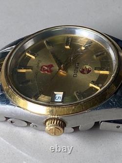 Montre automatique RADO cheval violet 35 mm cadran doré fonctionnelle vintage