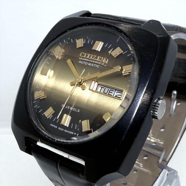 Montre Automatique Homme Citizen 6501-654304 36 Mm 16,5 Cm Poignet Cadran Noi