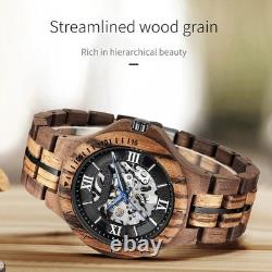 Montre automatique homme FORSINING en bois design classique étanche