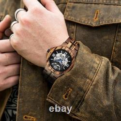 Montre automatique homme FORSINING en bois design classique étanche