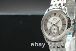 Montre automatique homme ORIS Artelier 7582 date petit second cadran argenté Montre automatique homme ORIS Artelier 7582 date petit second cadran argenté