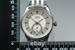 Montre automatique homme ORIS Artelier 7582 date petit second cadran argenté Montre automatique homme ORIS Artelier 7582 date petit second cadran argenté