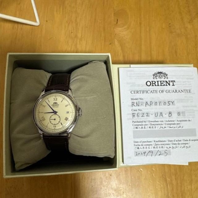 Montre Automatique Homme Orient Ap0105y Cadran Marron Japon Occasion Analogiq