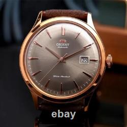 Montre automatique homme Orient Bambino RA-AC0P04Y30B cadran marron bracelet
