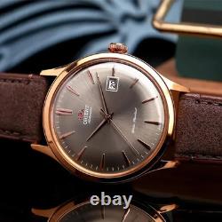 Montre automatique homme Orient Bambino RA-AC0P04Y30B cadran marron bracelet