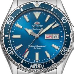 Montre automatique homme Orient Mako Kamasu 42 mm cadran bleu acier RA-AA